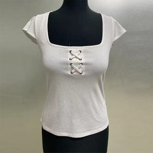 Square Collar Yoga Women's T-shirt Top